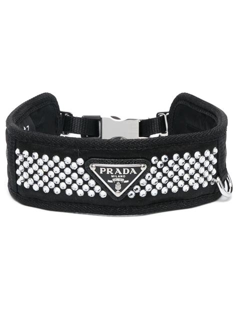 prada crystal dog collar|luxury pet dog collar leather.